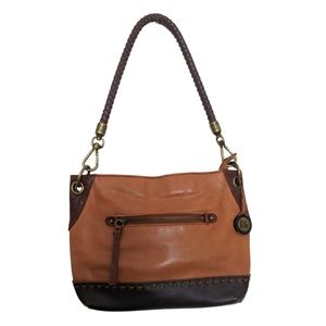 The Sak Two Toned Brown Leather‎ Shoulder Bag